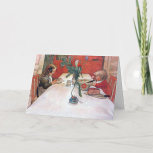 Cartão De Festividades Carl Larsson Custom Christmas Card Evening Meal
