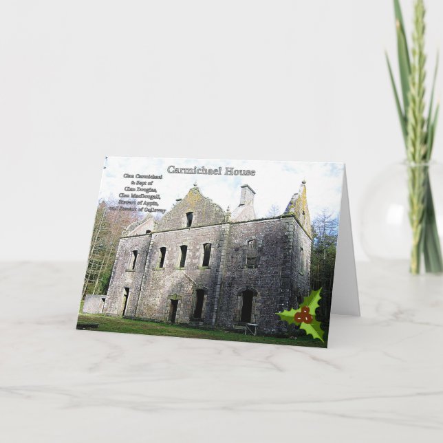 Cartão De Festividades Carmichael Clan's Castle (Frente)