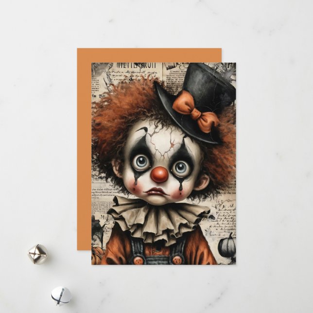 Cartão De Festividades Carnaval Rachado – A Máscara Melancólica (Frente/Verso In Situ)