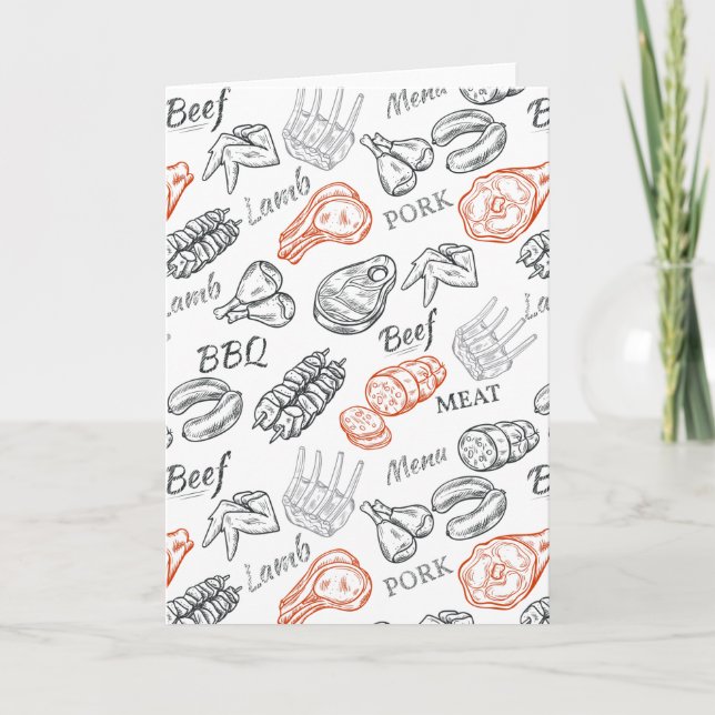 Cartão De Festividades Carnivore's Greeting Card (Frente)