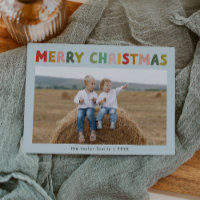 CarOL Blue Cute Children Foto Feliz Natal