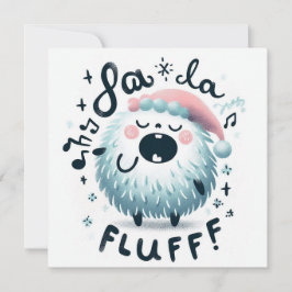 Cartão De Festividades Caroleiro de Natal bonito "fa la fluff"