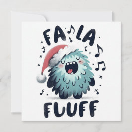 Cartão De Festividades Caroleiro de Natal bonito "fa la fluff"