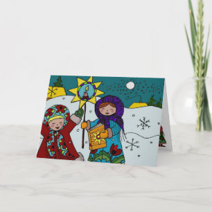 Cartão De Festividades Caroleiros de Natal Ucranianos