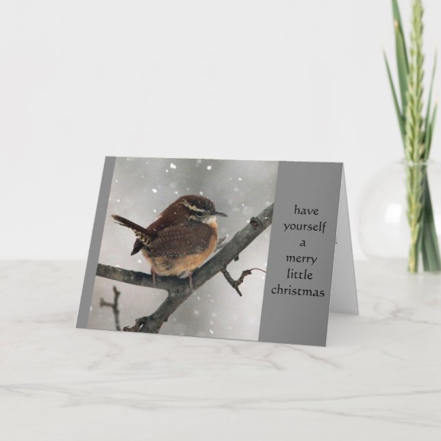Cartão De Festividades Carolina Wren Christmas card (Frente)