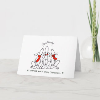 Cartão De Festividades caroling-dog-christmas-card