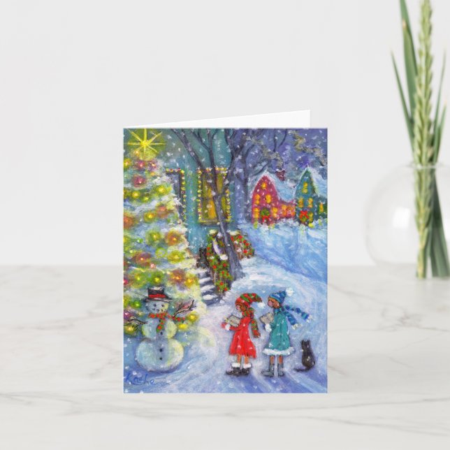 Cartão De Festividades Carols for the Snowman (Frente)