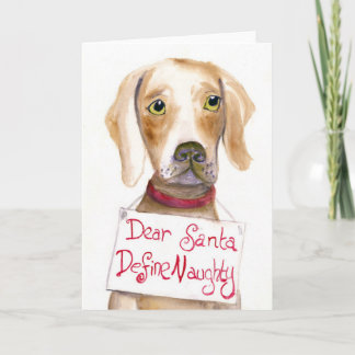 Cartão De Festividades Caros Papais noeis, Define Naugthy.