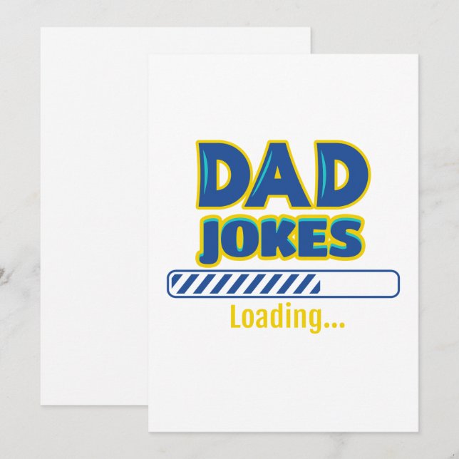 Cartão De Festividades Carregamento do Pai Piadas (Frente/Verso)