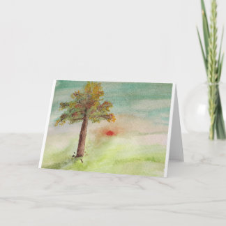 Cartão De Festividades Carrinho de Saudação do outono / Ação de Graças