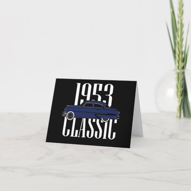Cartão De Festividades Carro Clássico 1953 (Frente)