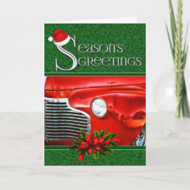 Cartão De Festividades Carro Clássico | Natal Automotivo | Personalizado