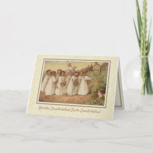 Cartão De Festividades Carro de Feriado Pascha, religioso, Páscoa de Vint