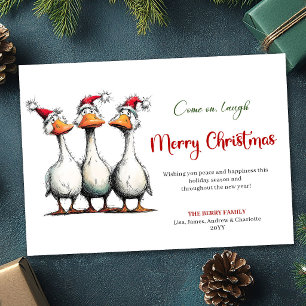 Cartão De Festividades Carro de Natal Caprichoso Patos Tolas Saudação Div