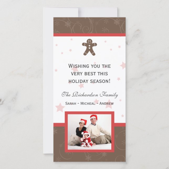 Cartão De Festividades Carro Fotográfico da Família Feriados Felizes do G (Frente)