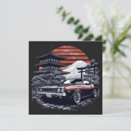 Cartão De Festividades Carro Muscular Retroativo