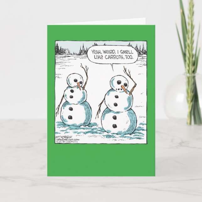 Cartão De Festividades Carrot Smell Happy Holiday Joke Paper Card (Frente)