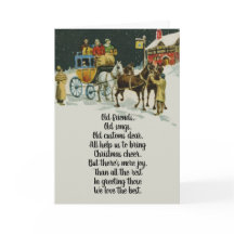 Carruagem de Natal Vitoriano Vintage Retro