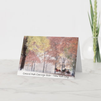 Cartão De Festividades Carruagem do Central Park - Nova Iorque
