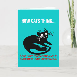 Cartão De Festividades Carta de amor do meu gato: treinamento de obediênc