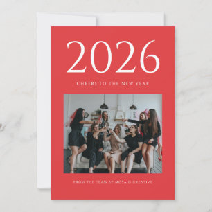 Cartão De Festividades Carta de Ano Novo no estilo editorial da revista