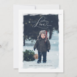 Cartão De Festividades Carta de Férias da Família Peace Love Hope