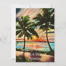 Cartão De Festividades Carta de Férias Sazonal Tropical
