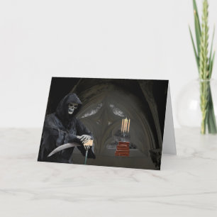 Cartão De Festividades Carta de Halloween da Morte