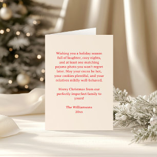 Cartão De Festividades Carta de Mensagem de Boas Festas Divertida de Nata