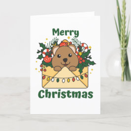 Cartão De Festividades Carta de Natal do Quokka Animais de Inverno Quokka