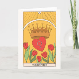 Cartão De Festividades Carta de tarot da Imperatriz energia feminina Arca