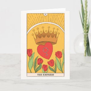 Cartão De Festividades Carta de tarot da Imperatriz energia feminina Arca