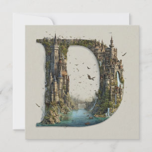 Cartão De Festividades Carta Fantasia D com Castelos no Céu Livro Ilustra