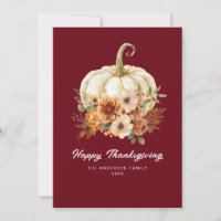 carta floral de ação elegante feliz graças