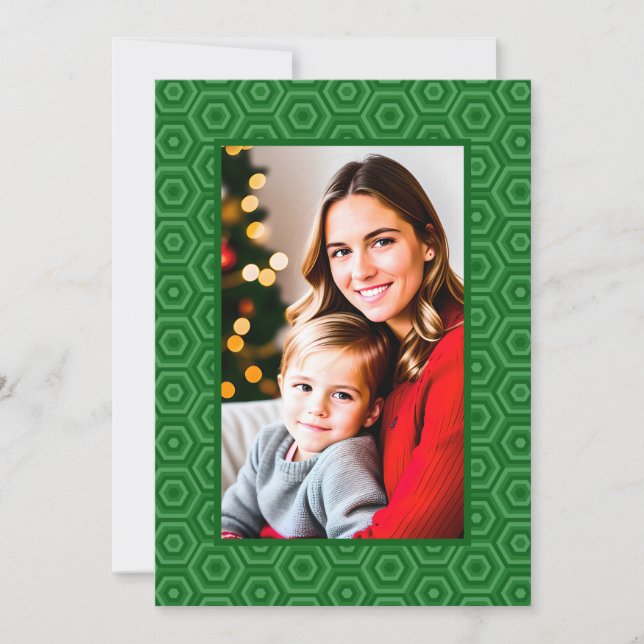 Cartão De Festividades Carta na Fotografia Verdadeira do Hexágono (Frente)