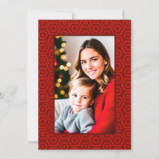 Cartão De Festividades Carta no Verso Hexágono Foto com Moldura