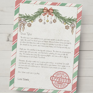 Cartão De Festividades Carta personalizada de Natal com nome e endereço d