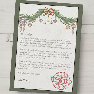 Cartão De Festividades Carta personalizada de Natal com nome e endereço d
