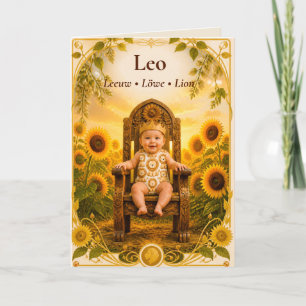 Cartão De Festividades Carta Zodíaco de Leão Coleção de Astrologia Sonh