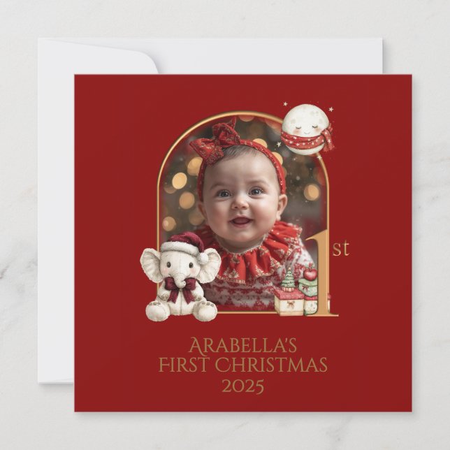 Cartão De Festividades *Cartão de Feriado Plana de Natal de 1 rua do Phot (Frente)