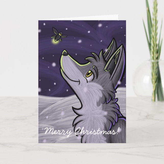 Cartão De Festividades "Cartão de Natal do último vaga-lume" (Frente)