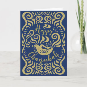 Cartão De Festividades Cartão/Envelope de Saudação Chanukah "Porta Neg