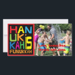 Cartão De Festividades Cartão/Fotografia de Hanukkah "Hanukkah é Funukkah<br><div class="desc">"Hanukkah é Funukkah" cartão de foto brilhante com envelope branco. Personalize substituindo fotos e texto. Customize o texto escolhendo seu estilo de fonte favorito,  cor e tamanho. Procure nosso selo "Hanukkah é Funukkah",  cartão de cumprimentos e etiqueta de endereço correspondentes.
Obrigado por parar e comprar! Muito apreciado. 
Feliz Hanukkah!</div>