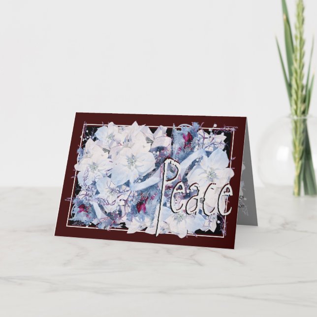 Cartão De Festividades Cartão, Natal, Ano Novo, Férias - Poinsettia (Frente)