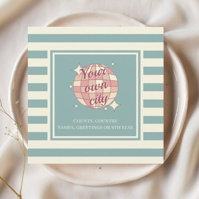 Cartão De Festividades Cartão-postal com nome personalizável de cidade di (Criador carregado)