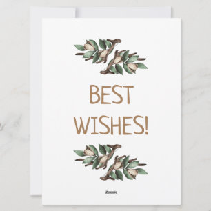 Cartão De Festividades Cartão-postal com ramificação verde