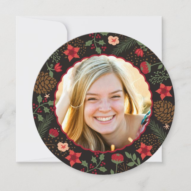 Cartão De Festividades Cartão-postal da Flor de Natal (Frente)