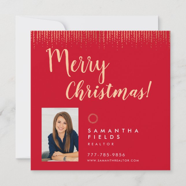 Cartão De Festividades Cartão-postal de Natal do Realtor Holidays Moderno (Frente)