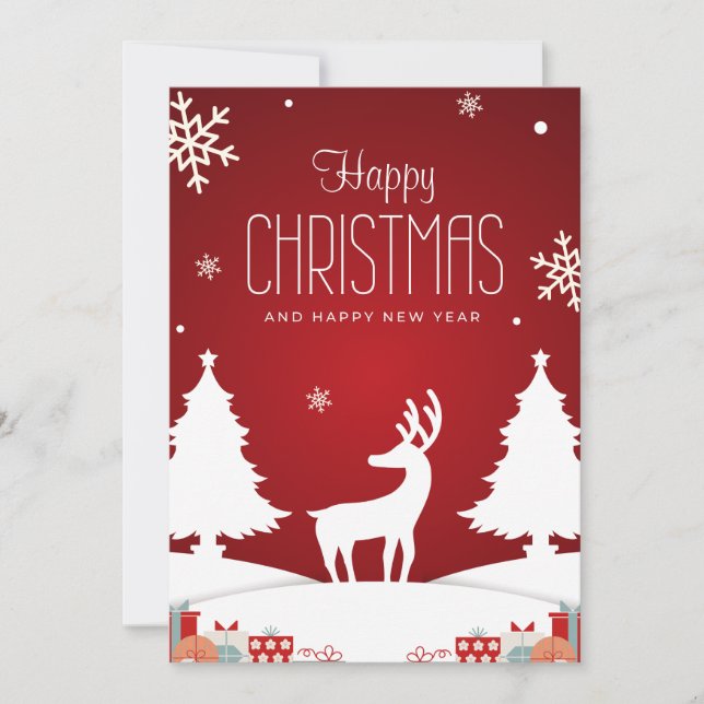 Cartão De Festividades Cartão-postal de Natal Feliz (Frente)