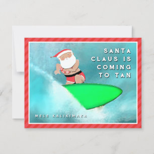 Cartão De Festividades Cartão-postal de Natal Hawaii Mele Kalikimaka